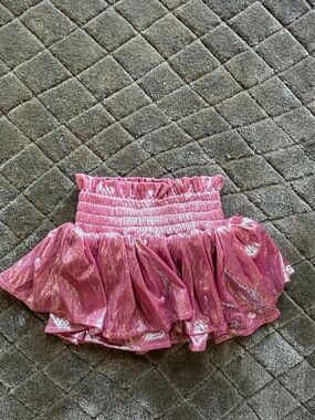 Girls Shimmery Pink Ruffled Skirt - Brand Unspecified